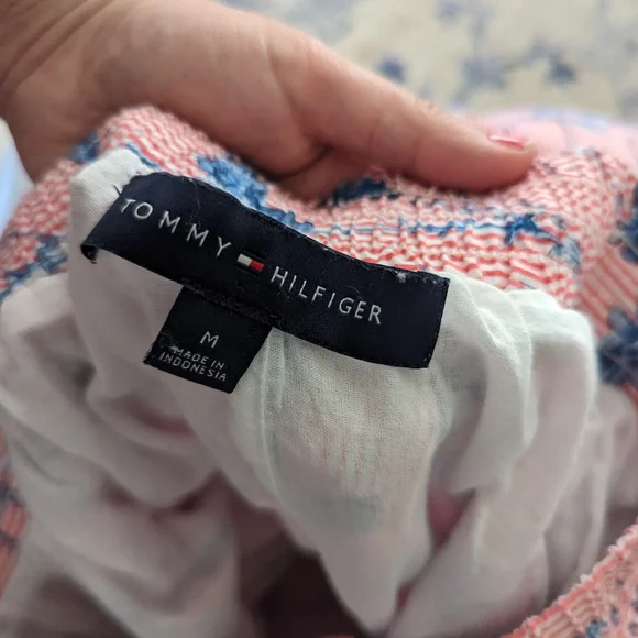 Tommy Hilfiger Floral Red And Blue Women's Skirt Pockets Medium - Picture 5 of 5